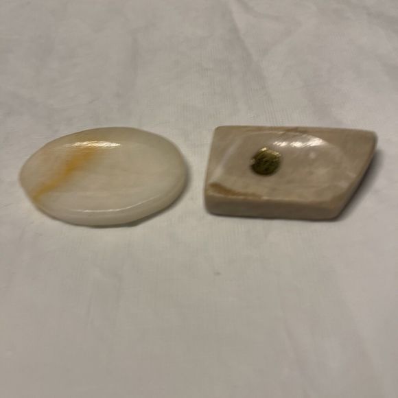 Lot of 2 Vintage Worry Stress Relief Palm Stone Onyx Made in Mexico - Picture 3 of 6